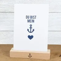Bow & Hummingbird Bow & Hummingbird Maritime Postkarte "Du bist mein Anker" aus Recyclingpapier – Produktbild 1 von 1