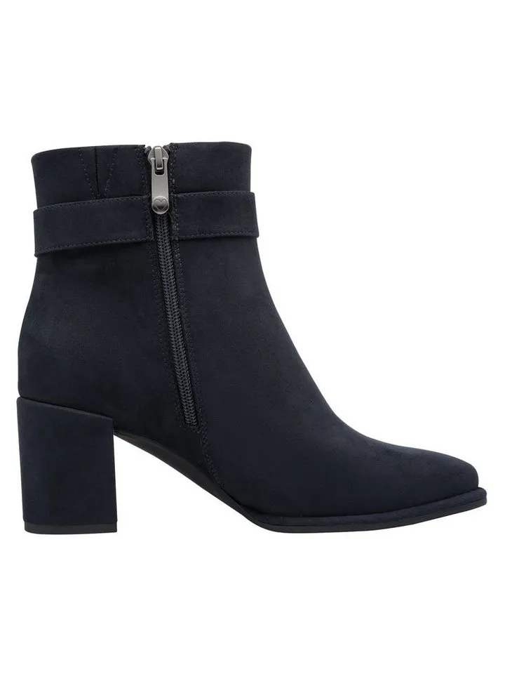 Marco Tozzi Marco Tozzi Vegan, MT FEEL ME mit Blockabsatz Blockabsatz Stiefelette Vegan, Blau, – Produktbild 3 von 4