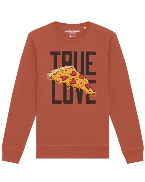 watapparel watapparel Sweatshirt Unisex True Love, Heritage brown, – Produktbild 1 von 4