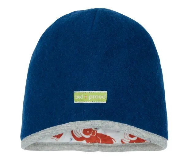loud + proud loud + proud Babys & Kinder Mütze Wollfleece, GOTS-zertifiziert, Ultramarin(blau), – Produktbild 3 von 3