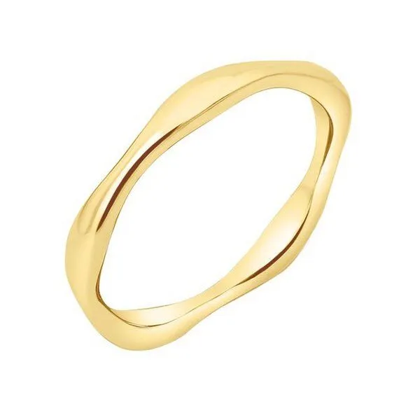 Eppi Eppi Silberner gewellter Ring Jax, Gelb, – Produktbild 1 von 2