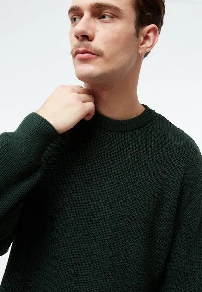 Givn Berlin Givn Berlin Strickpullover GBBRENDAN loose Fit aus Bio-Baumwolle, Grün, – Produktbild 4 von 4