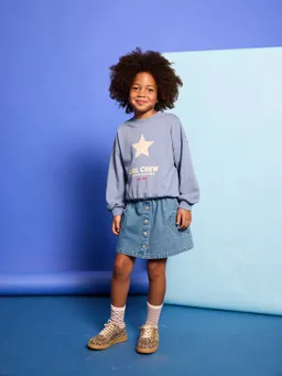 Vertbaudet Mädchen Jeansrock mit Herztasche – Produktbild 1 von 1