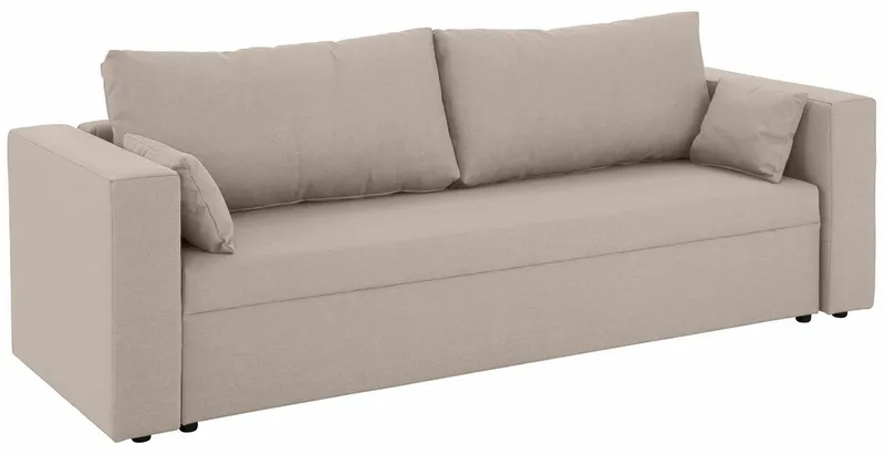 Home affaire 3-Sitzer Pur, wahlweise mit Bettfunktion, Beige, – Produktbild 2 von 5