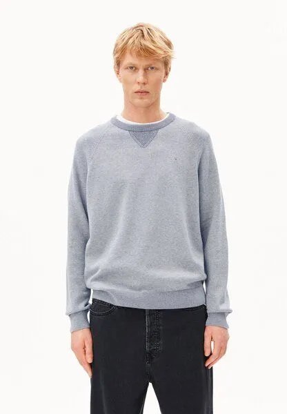 ARMEDANGELS ARMEDANGELS FINE KNIT Herren Strickpullover aus 100% Bio-Baumwolle, Silver melange-mid silver melange, – Produktbild 1 von 4