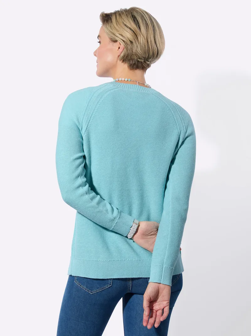 Witt Strickjacke aquamarin, Aquamarin, – Produktbild 2 von 2