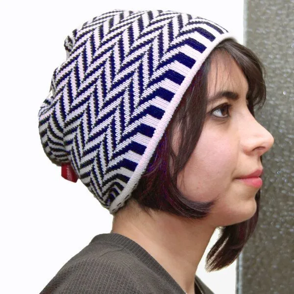 vincente vincente Beany mit Fischgrätmuster, Royal/wollweiss, – Produktbild 1 von 1