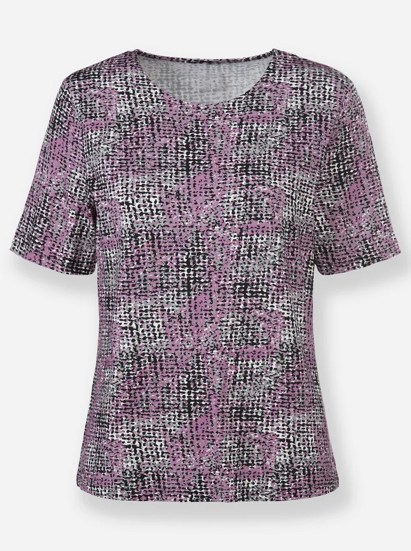 Witt Rundhalsshirt, Orchidee-ecru-bedruckt, – Produktbild 2 von 2