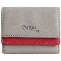 Vargu Vargu Echtleder Geldbörse MELQUIN 1, Grey-red, – Produktbild 1 von 1
