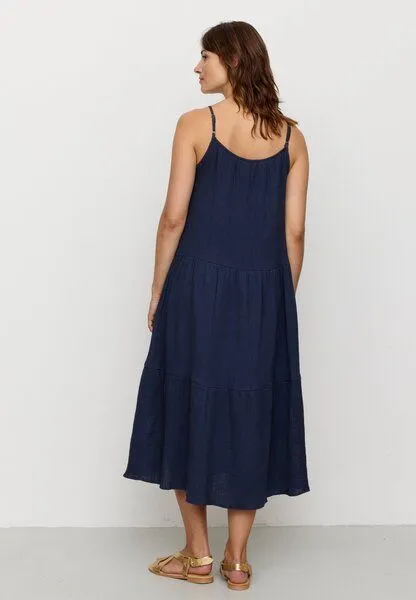 recolution Damen Musselin Kleid aus Bio-Baumwolle - FELICIA - recolution, Navy (blau), – Produktbild 2 von 4