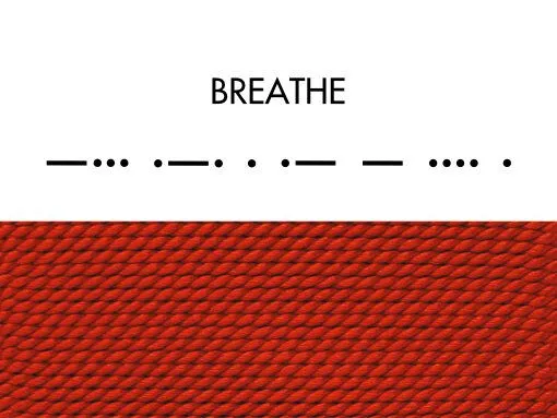renna deluxe renna deluxe Morse-Code Armband vergoldet, Rot, – Produktbild 7 von 8