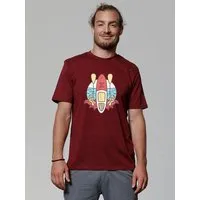 watapparel watapparel T-Shirt Unisex Stand Up Paddleboard SUP, Burgundy, – Produktbild 1 von 1