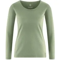 HempAge HempAge Damen Langarmshirt THC LINE Hanf/Biobaumwolle, Cactus (grün), – Produktbild 1 von 2