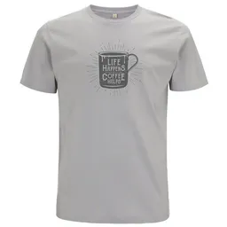 Spreecult Spreecult Kaffee Hilft - Bio und Fair - Männer Unisex T-Shirt - Coffee Helps – Produktbild 1 von 1