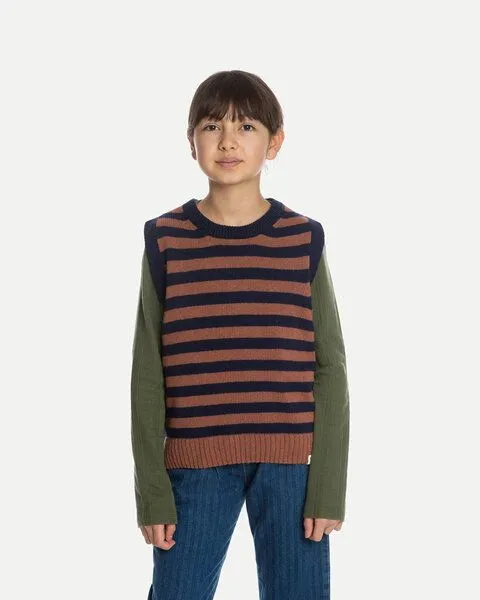 MATONA Matona Pullunder | Wool Tank | aus Wolle und Baumwolle | GOTS-zertifiziert, Navy striped, – Produktbild 1 von 3