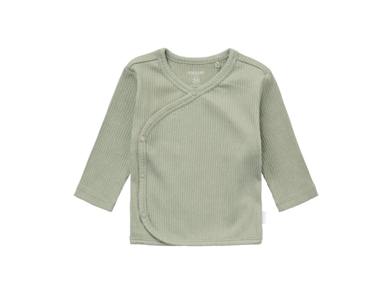 Noppies Wickelshirt Langarm Bio-Baumwolle (kbA) iceberg green rip 50, Grün, – Produktbild 1 von 1