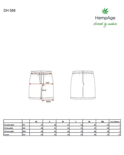 HempAge HempAge lässige kurze Hose Herren Hanf/Biobaumwolle, Menta(grün), – Produktbild 3 von 4