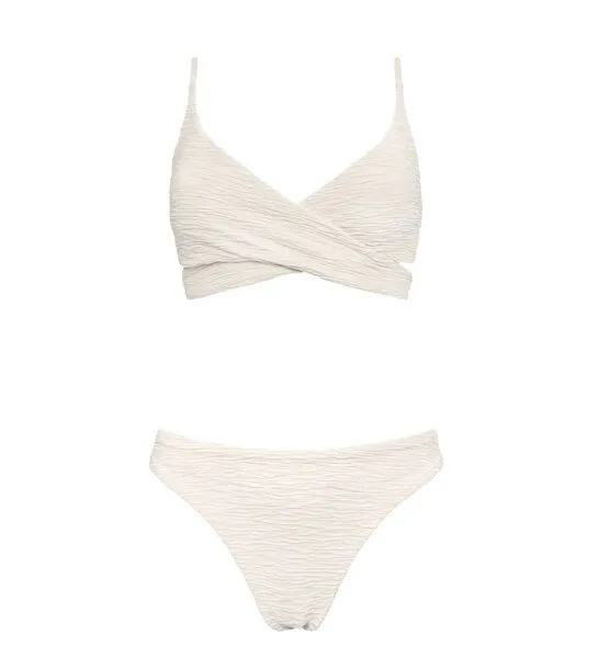 Anekdot Anekdot Bikini Set Jacquard Lin Top + Skyline Slim Slip, Natur, – Produktbild 4 von 4