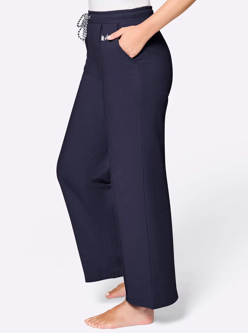 feel good Dehnbund-Hose, Marine-weiß, – Produktbild 1 von 2