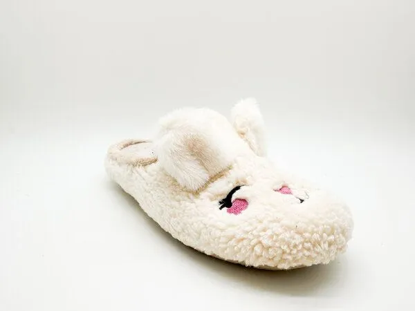 thies Veganer "thies ® Organic Rabbit Slipper" aus kuscheliger Biobaumwolle, Off white (weiß), – Produktbild 3 von 4