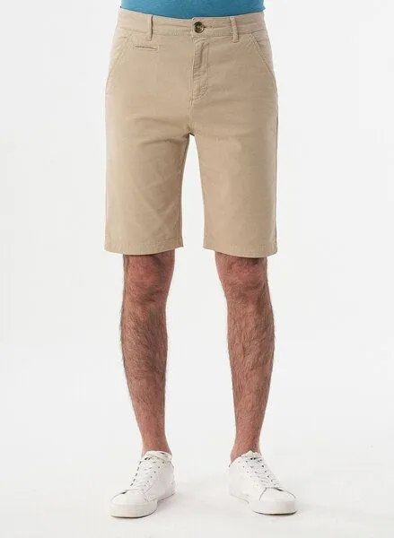 ORGANICATION ORGANICATION Slim Chino-Shorts aus Bio-Baumwolle, Beige, – Produktbild 1 von 3