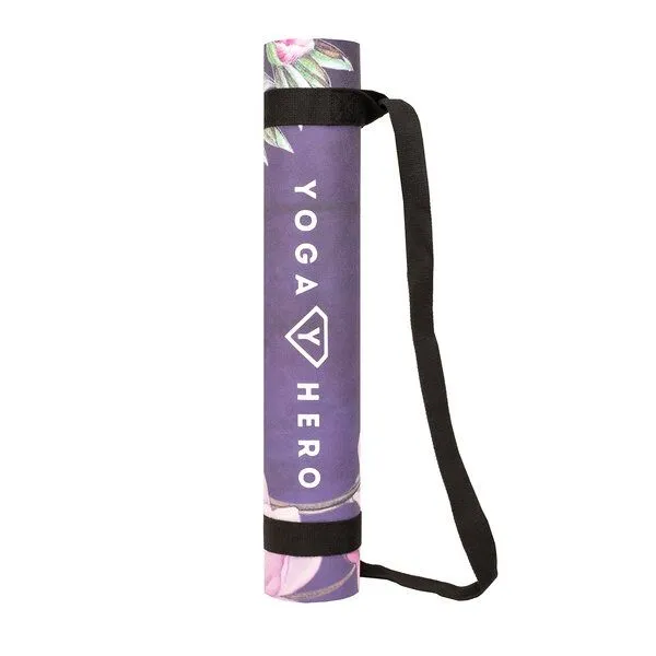 Yoga Hero Yoga Hero Yogamatte Classic 3,5mm mit Tragegurt, Magnolia (schwarz), – Produktbild 2 von 4
