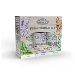 Original Hagners Sauna-Aufgussset Sauna Aufguss Konzentrate Set (3-tlg) vegan, ohne synthetische Polymere & Mikroplastik – Produktbild 1 von 1