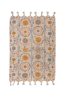 Tranquillo Teppich BOTANIC ORNAAUREA – Baumwolle, 90 x 60 cm - gelb – Produktbild 1 von 1