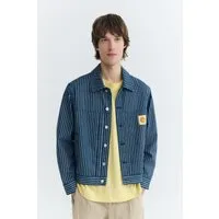 thinking mu Thinking MU Herren vegan Jacke Boxy Bruno Natural Dye Gestreift Blau – Produktbild 1 von 1