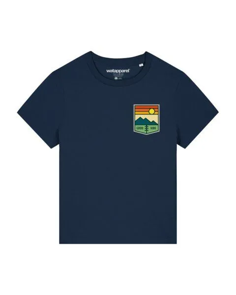 watapparel watapparel T-Shirt Frauen Good Vibe, French navy, – Produktbild 1 von 4