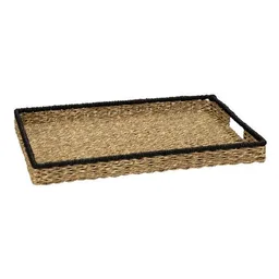 El Puente El Puente Rechteckiges Tablett aus Munji-Gras und Eisen (45 x 31 x 4 cm) – Produktbild 1 von 1