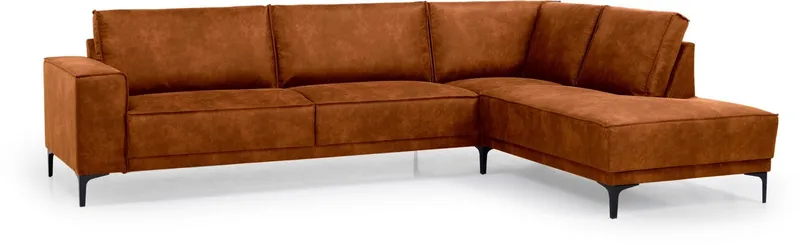 OTTO home Ecksofa OLAND Luxus-Microfaser L-Form, B: 289 cm, Skandi-Design, Braun, – Produktbild 5 von 5