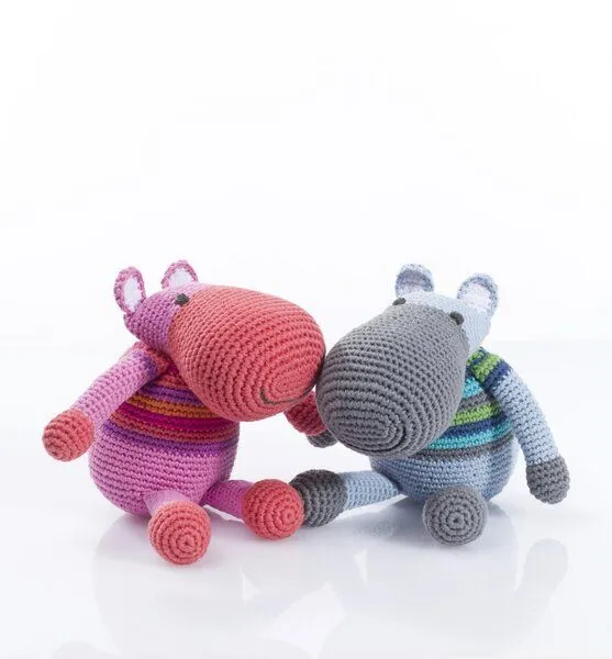 Pebble Pebble Hippo Rassel, Blau, – Produktbild 1 von 3