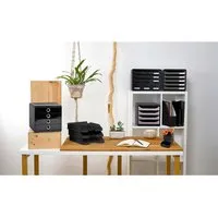 Exacompta Exacompta Schubladenbox Storebox "Glossy", DIN A4+, 6 Schubladen offen, schwarz – Produktbild 1 von 1