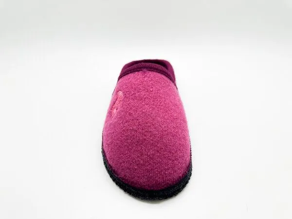 thies "thies ® Mountain Wool Slipper 1" aus reiner, ökologischer Schurwolle, made in Austria, Raspberry (bordeaux), – Produktbild 3 von 4