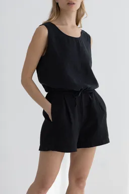 TWOTHIRDS TWOTHIRDS Damen vegan Shorts Harakka Schwarz – Produktbild 1 von 1