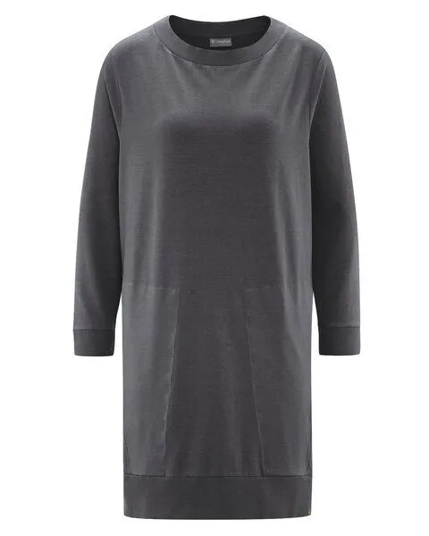 HempAge HempAge Sweatdress Hanf/Biobaumwolle, Anthrazit (grau), – Produktbild 2 von 4
