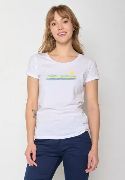 GreenBomb GREENBOMB Print T-Shirt Bike Art Road Loves, White, – Produktbild 2 von 4