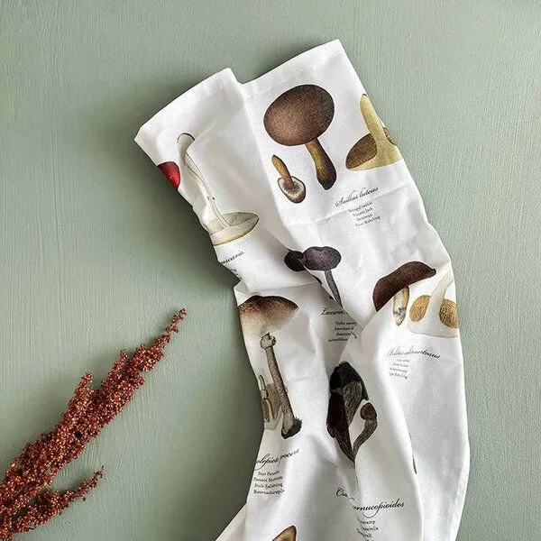 Koustrup Koustrup Gartenmotiv-Geschirrtücher aus 100% Bio-Baumwolle, 48 x 70 cm, Mushrooms, – Produktbild 3 von 3
