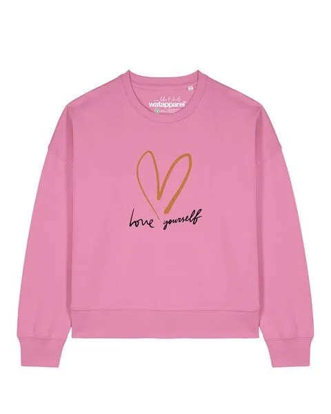 watapparel watapparel Sweatshirt Frauen Self Love, Bubble pink, – Produktbild 1 von 2