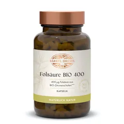 Folsäure Bio - 400µg Folsäure aus zertifizierten Bio-Zitronenschalen pro Kapsel & Vollständig vegan – Produktbild 1 von 1