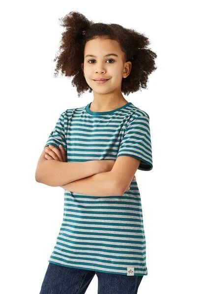 Band of Rascals Band of Rascals Striped T-Shirt, Petrol, – Produktbild 1 von 4