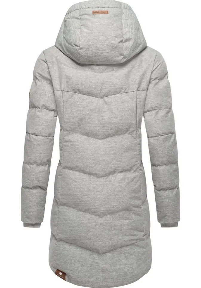 ragwear ragwear Wintermantel Pavla stylischer Winterparka mit Teddyfutter und Kapuze, Grau, – Produktbild 4 von 5