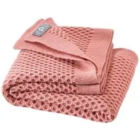 Disana Disana Waben-Strickdecke Bio Merino-Wolle Baby Decke, Softpink, – Produktbild 1 von 1