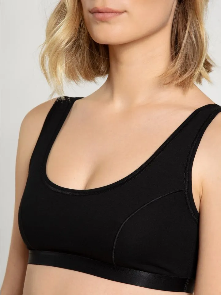 CALIDA CALIDA Bustier Benefit Women (2er Pack) 2-lagiger Cup-Bereich, ohne Bügel, elastisch, Single Jersey, Schwarz, – Produktbild 5 von 5