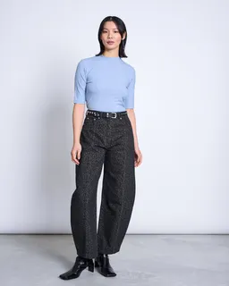 JAN N JUNE JAN 'N JUNE Damen vegan T-Shirt Nina Mittelblau – Produktbild 1 von 1