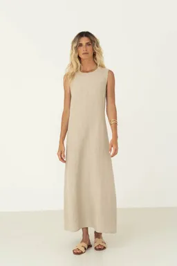 Näz Näz Damen vegan Kleid Leonie Beige – Produktbild 1 von 1