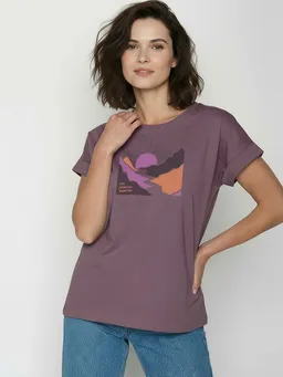 GreenBomb GREENBOMB River Sundown Loony - Sportliches T-Shirt aus Bio-Baumwolle mit Rollup Sleeve / hochwertiger Print / GOTS / Fair & Vegan – Produktbild 1 von 1