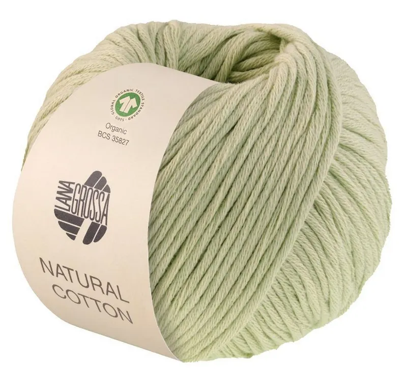 Lana Grossa Lana Grossa Natural Cotton GOTS Häkelwolle, 80 m, Grün, – Produktbild 1 von 1