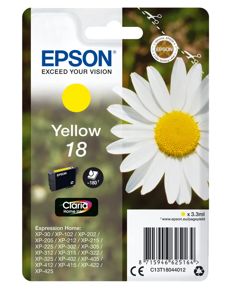 Epson Epson Tintenpatrone T1804/ 18 gelb – Produktbild 1 von 2